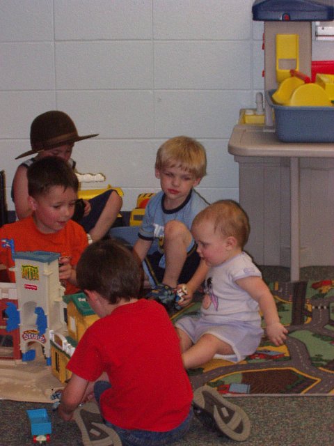 Abigail made friends with all the little boys :) hehe