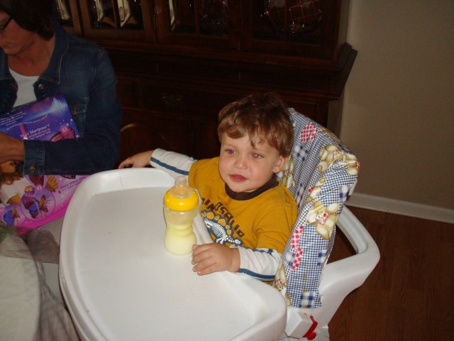 Isaiah thinks . o O ( "Where's the cake?" )